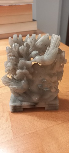 Vintage speckstein vase - vintage,