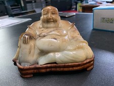 Buddha, alt, fett, glücklich