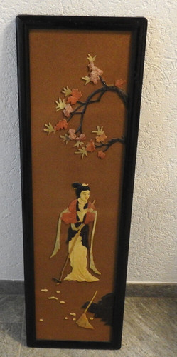 Vintage japan speckstein bild - vintage,