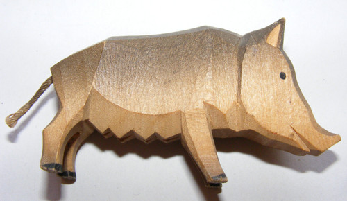 Holz figur geschnitzt schwein - holz,
