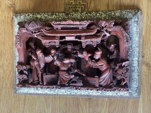 Altes chinesisches holzrelief - altes,